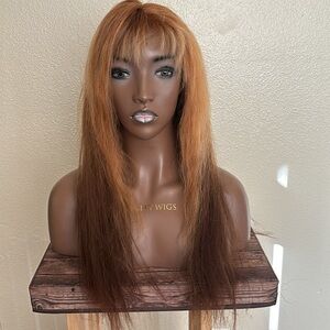 Highlighted bang wig